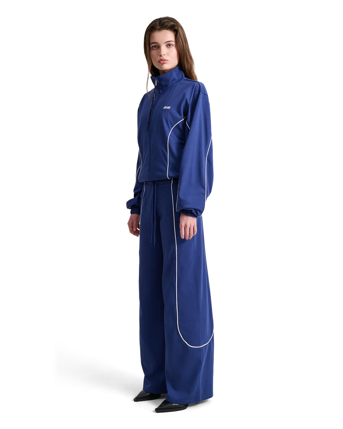 Alis Hristo Tony Fit tracktop Solid Blue cropped