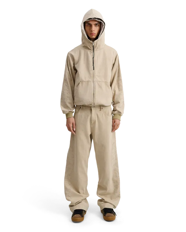 Alis Bam vide jeans faded sand broderi