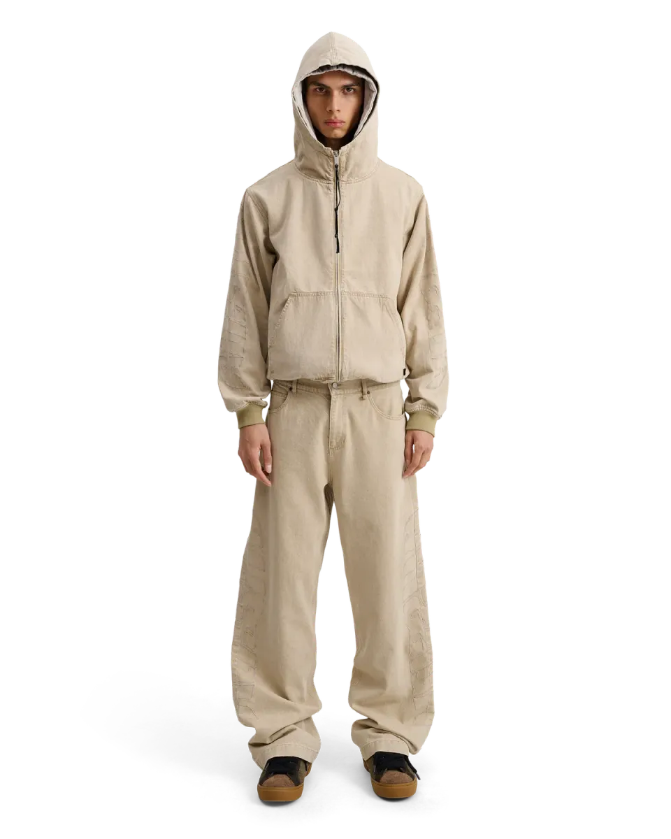 Alis Bam vide jeans faded sand broderi