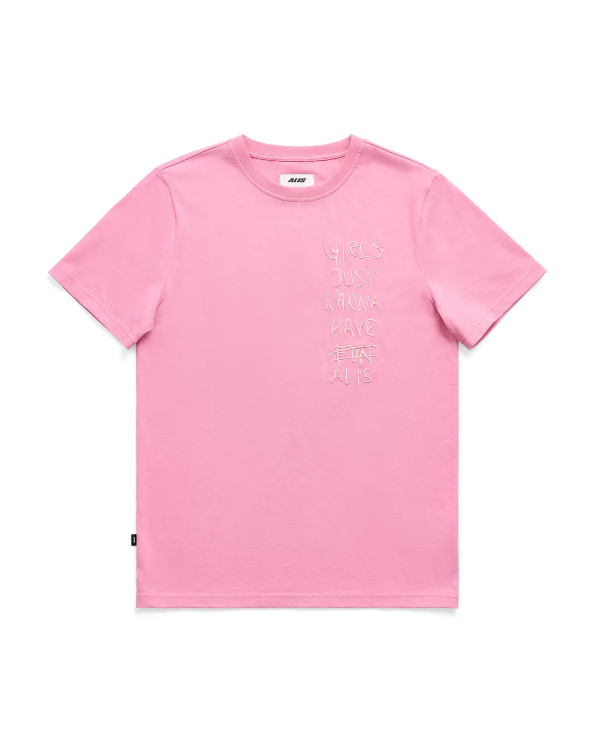 Alis Jeron t-shirt broderi solid pink
