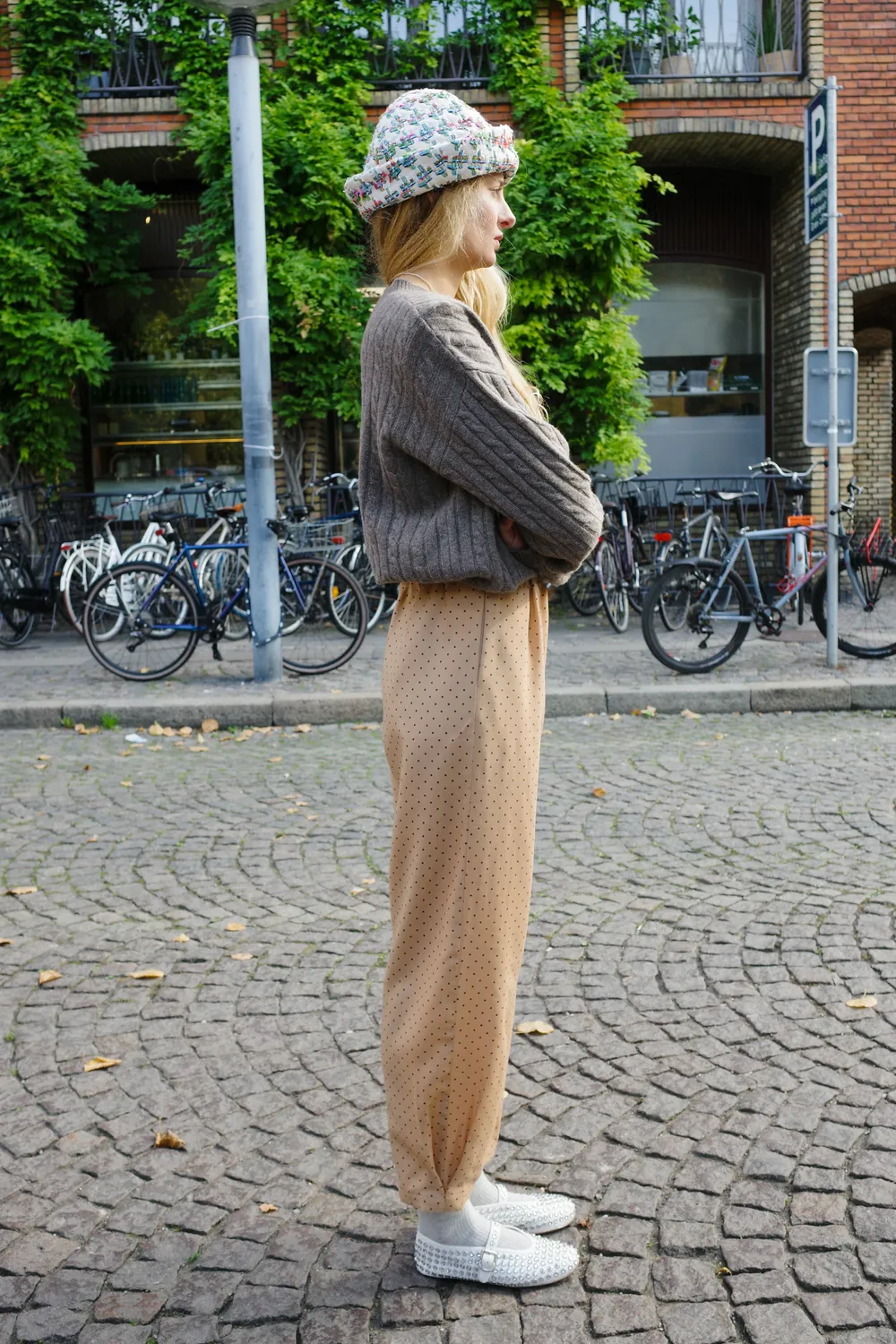 Caro Editions Coco Pants bukser Caramel uld prikket