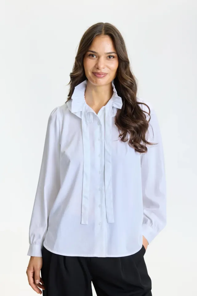 IN FRONT Coco skjorte flæsekrave S-XXL
