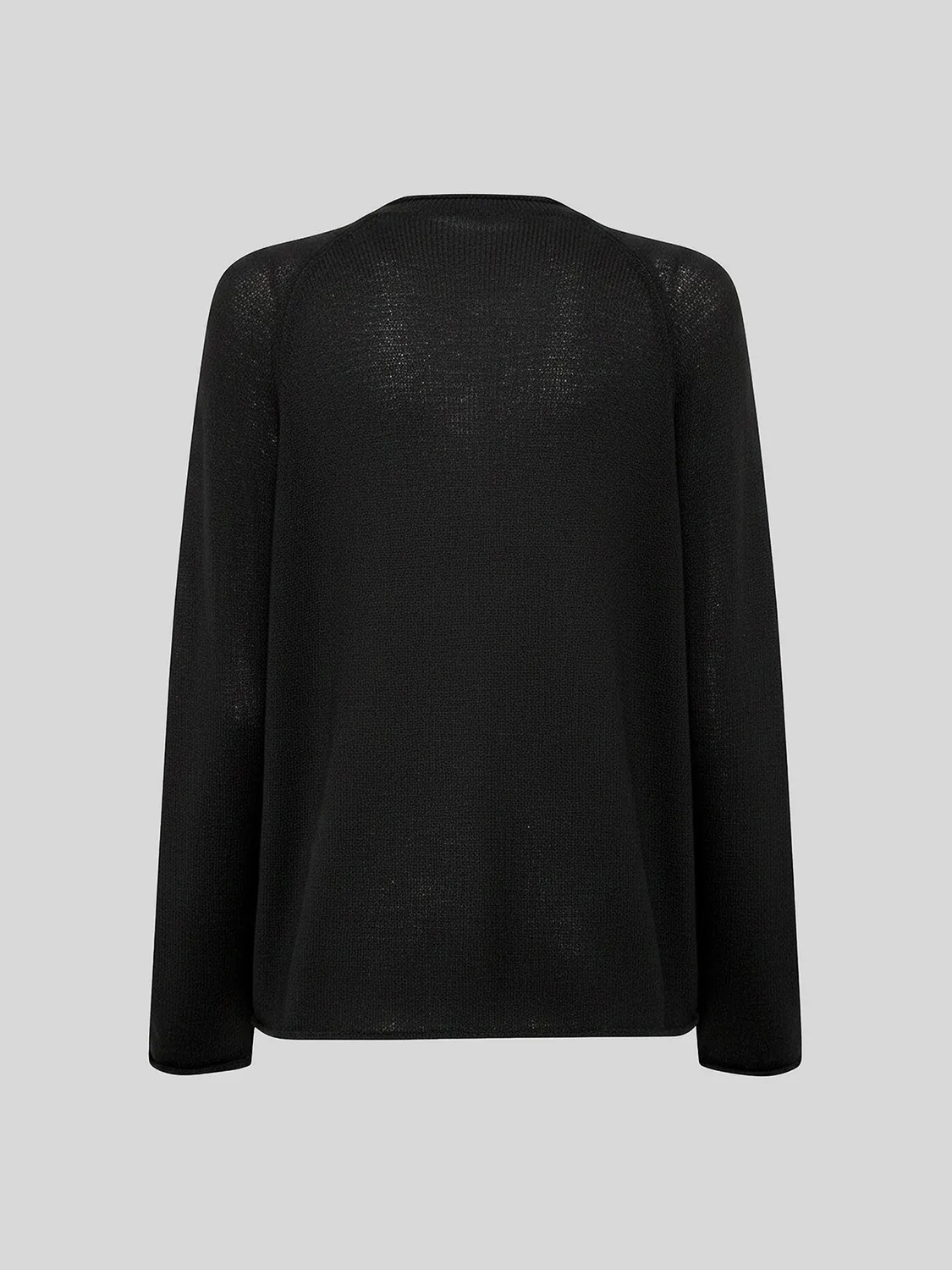 Laneus V-Neck Sweater striktrøje sort bomuld
