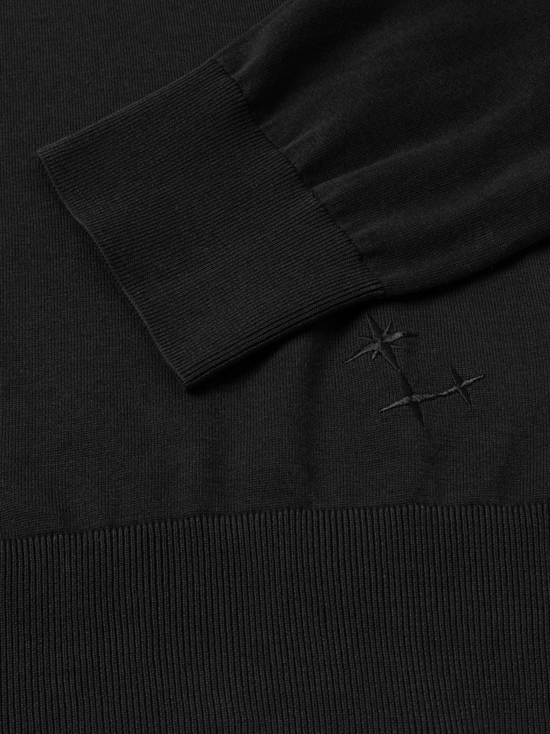 Laneus Cotton Crew Neck sweater sort bomuld