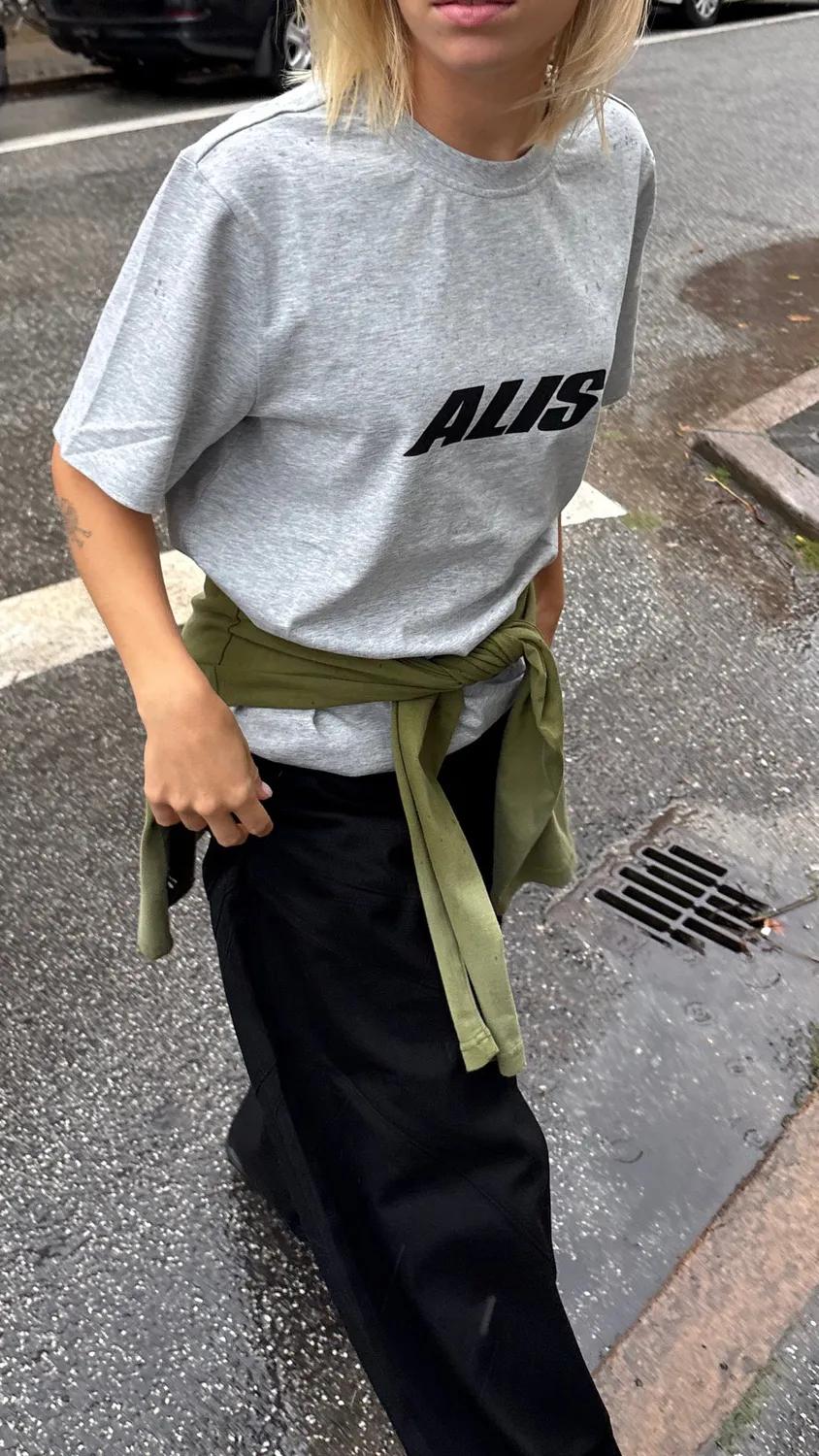 Alis Essential Jeron T-shirt Grey Melange logo