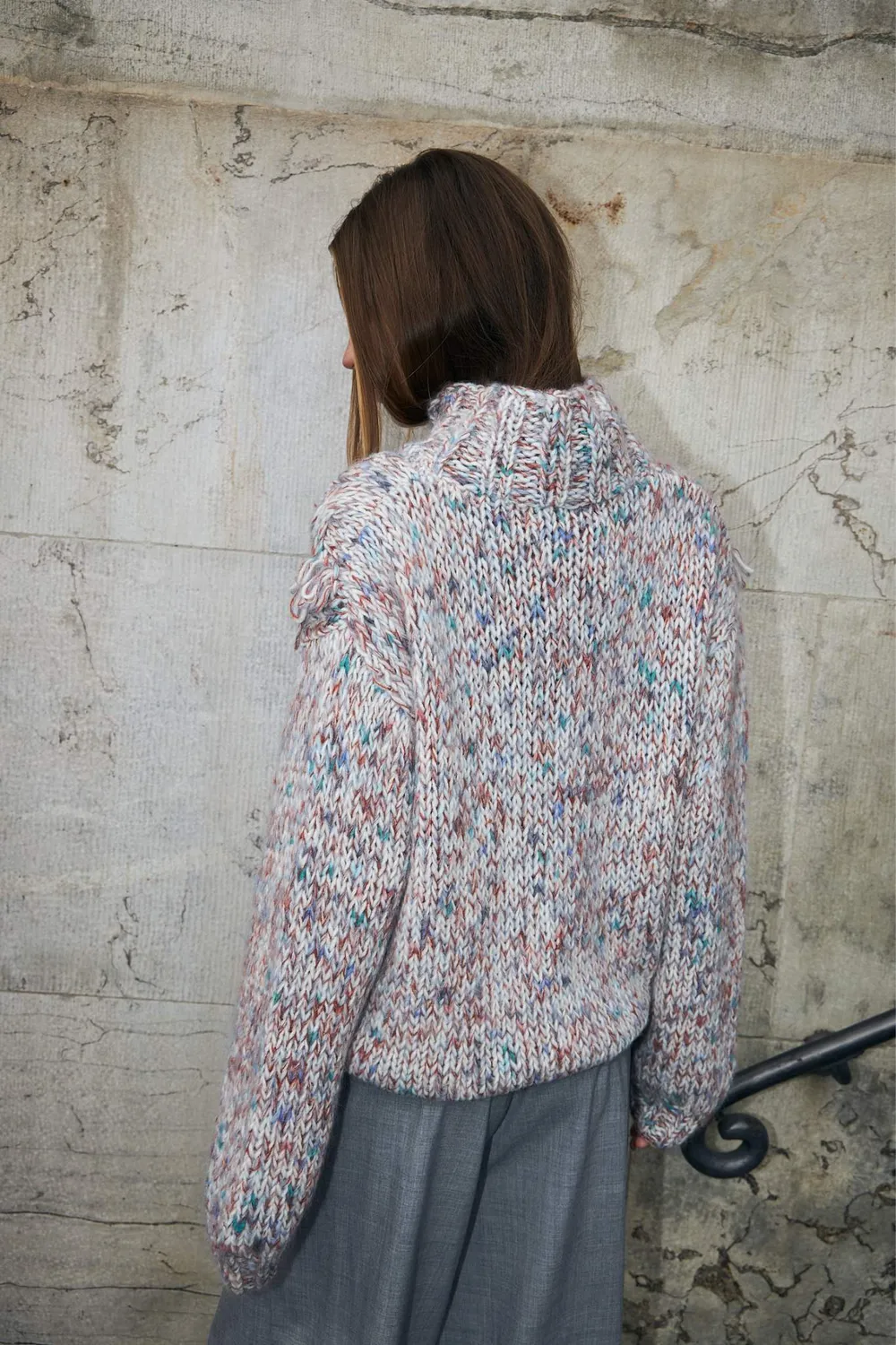 DAWNXDARE FABER 337 GARNET strikpullover uldblanding