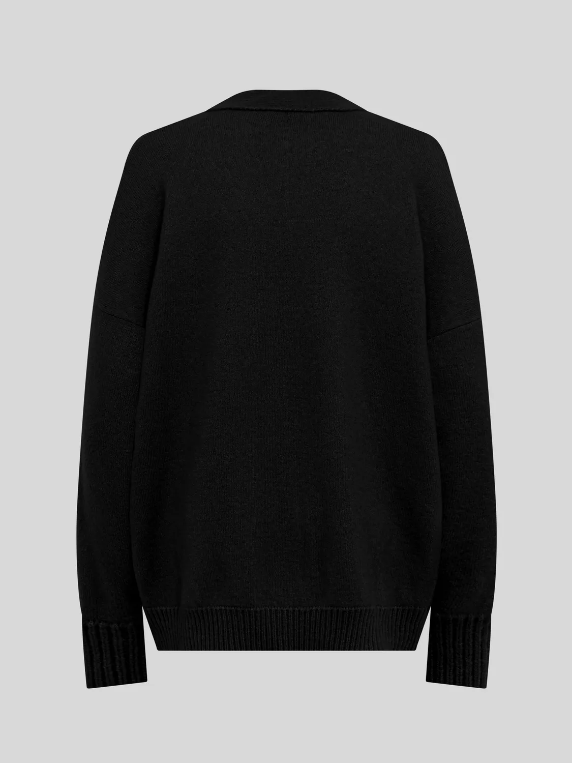 Laneus Cashmere and Silk cardigan sort let uld