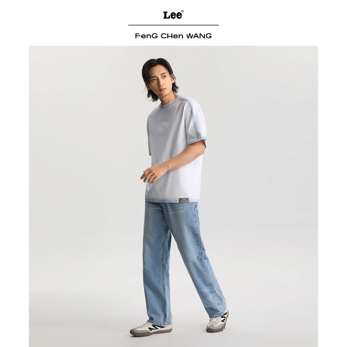 Feng Chen Wang Lee T-Shirt Oversized Lyseblå Mænd