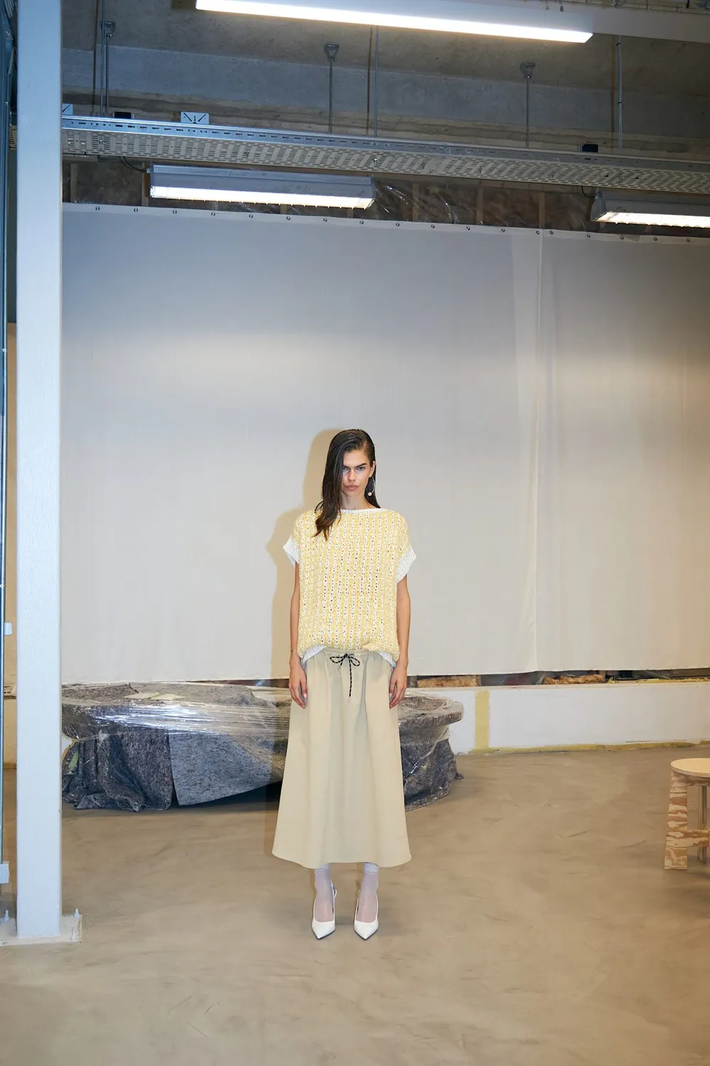 DAWNXDARE Annabel strikvest 118 honey mohair