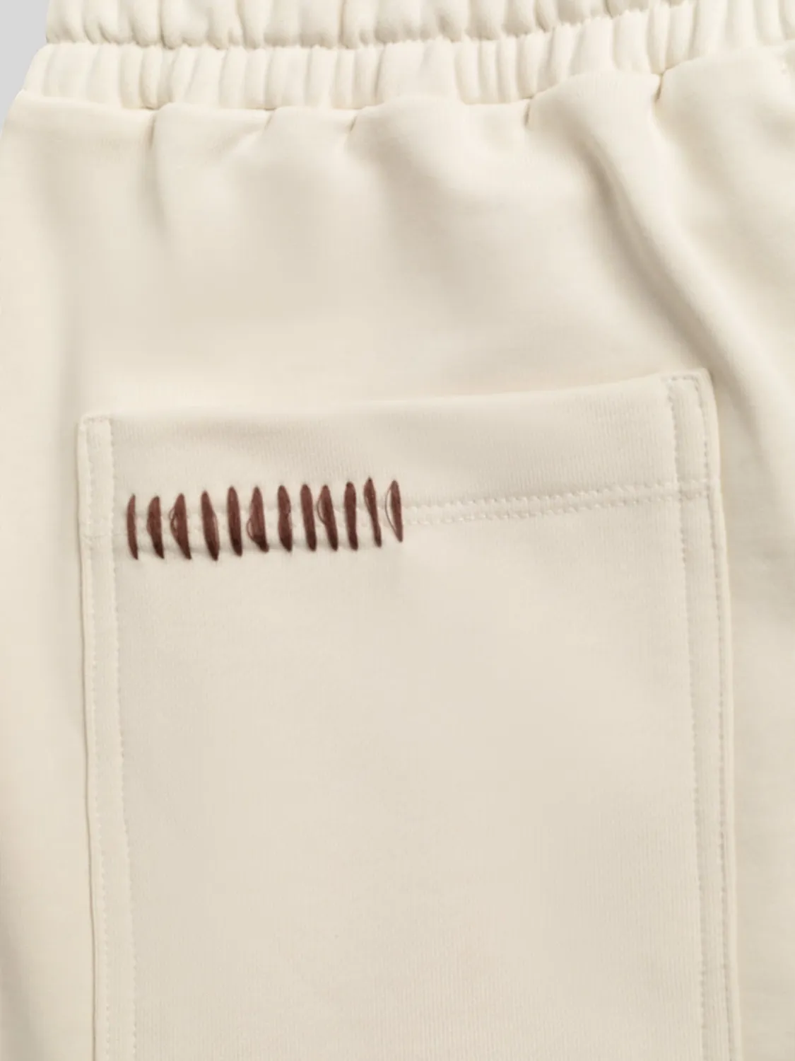 Laneus Cotton Sweat Bermuda Shorts cream bomuld