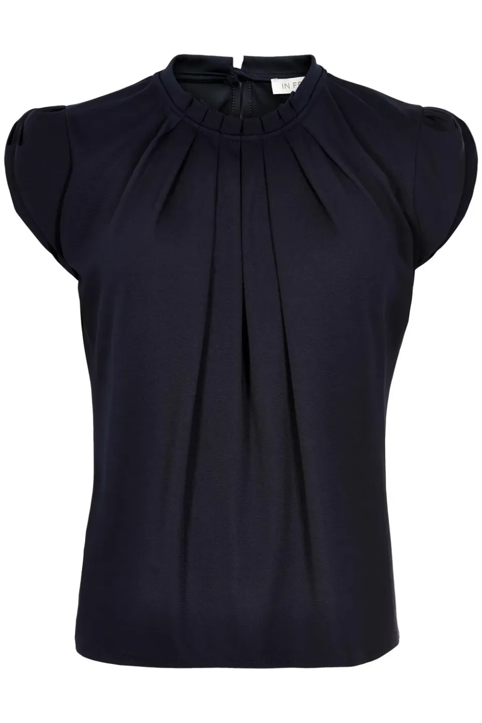 IN FRONT Grazia bluse jersey med krave