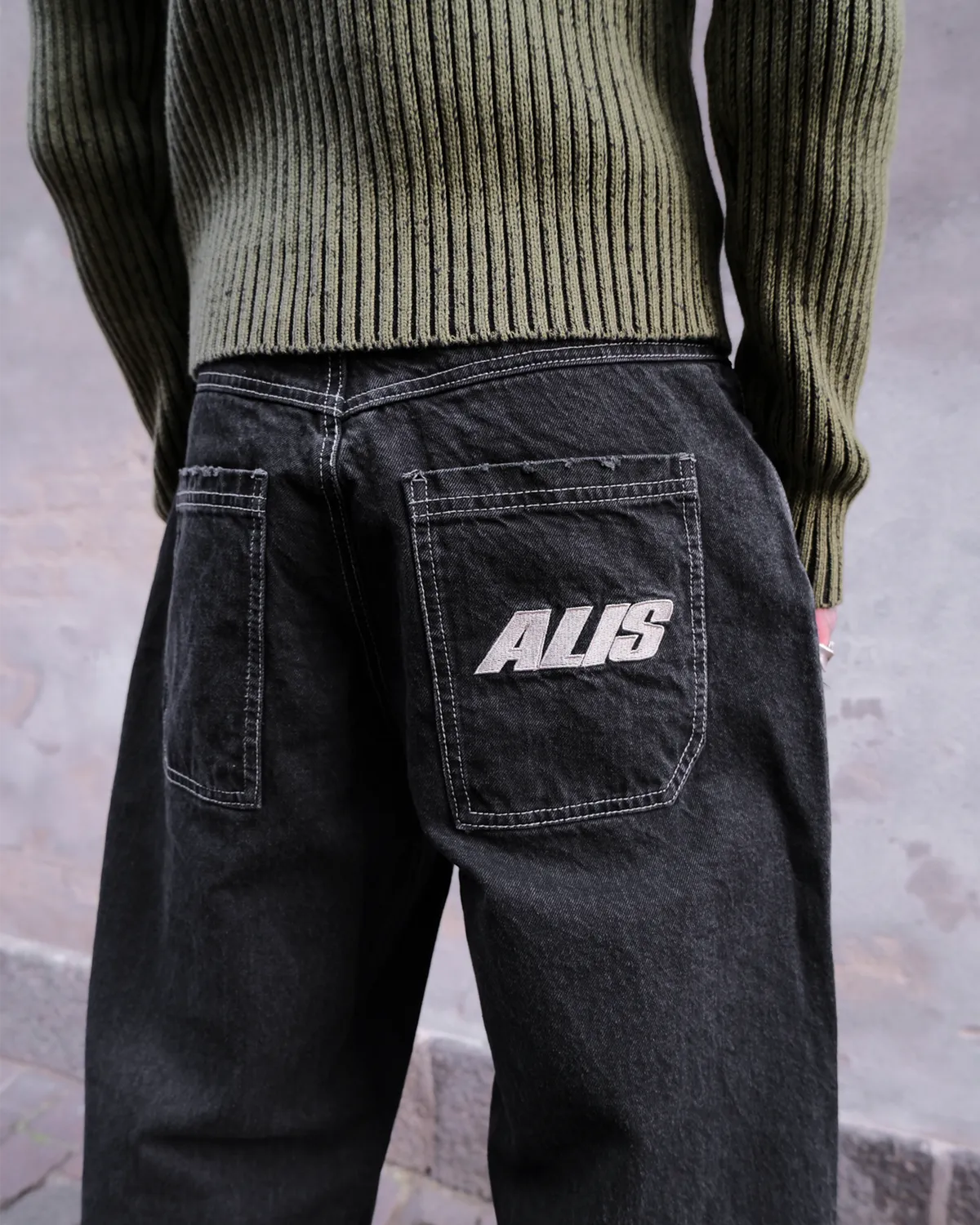 Alis Bam jeans Washed Black vide