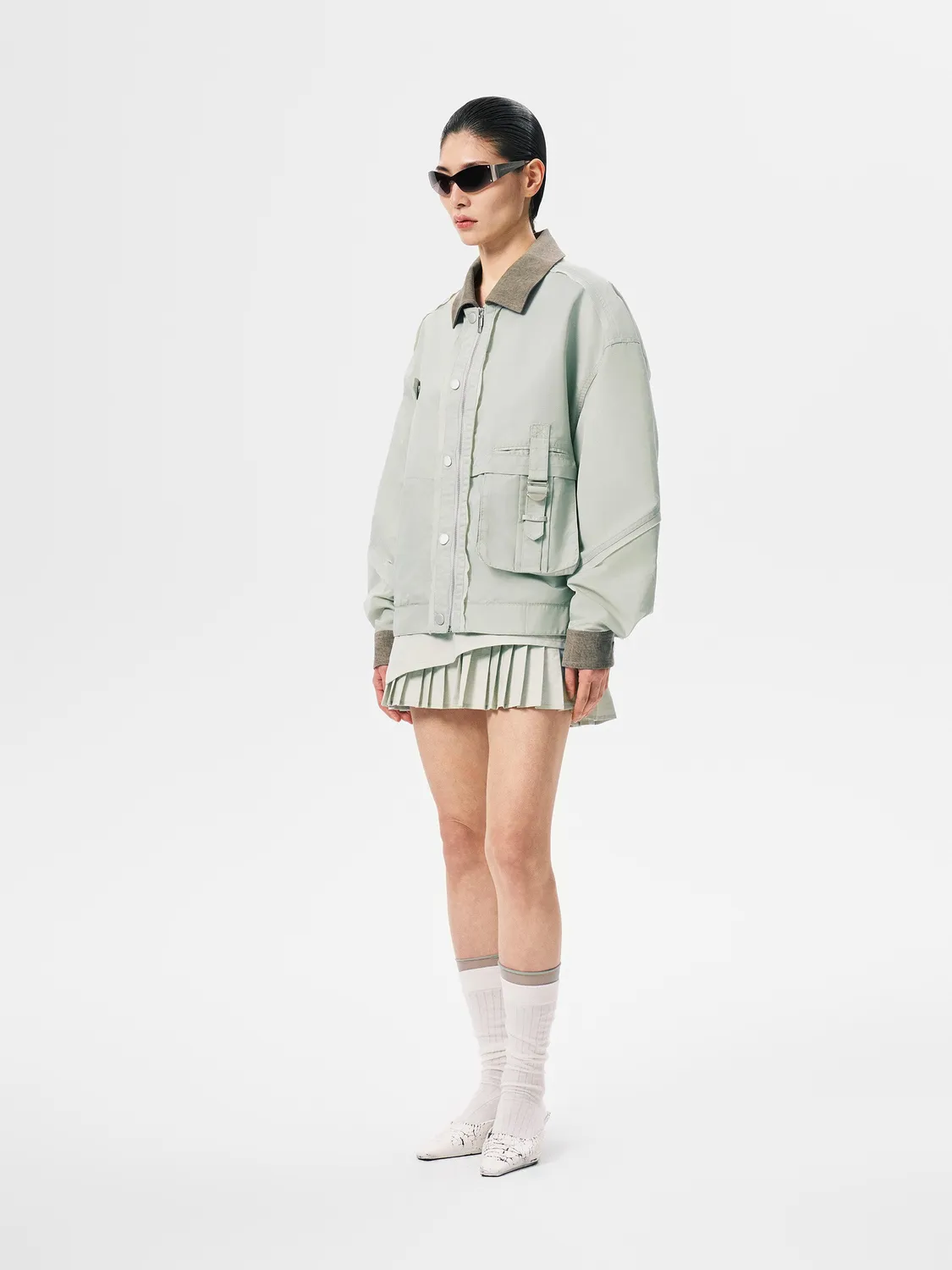 Feng Chen Wang Workwear arbejdsjakke celadon unisex