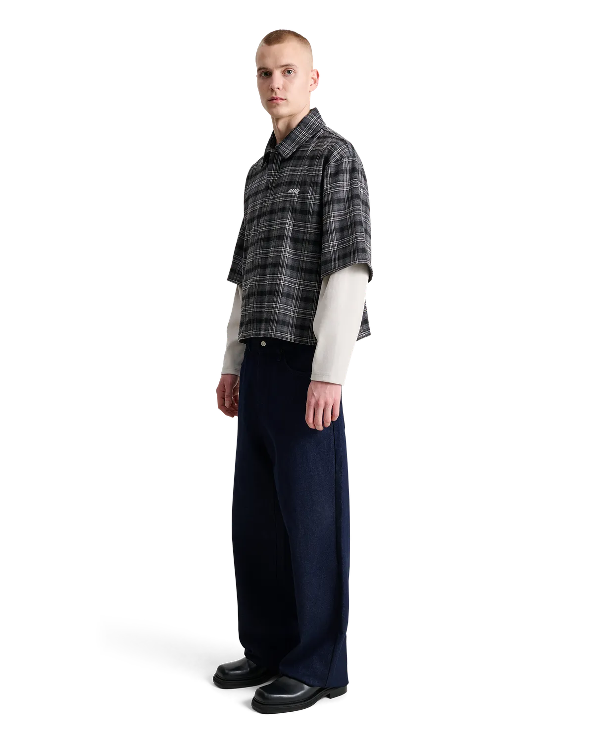 Alis Tody skjorte Grey Black Tartan dobbeltlag