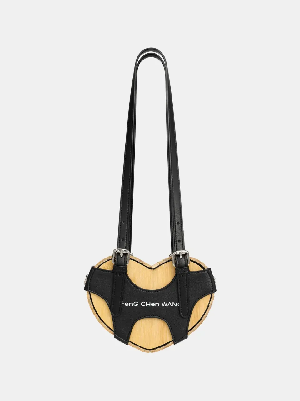 Feng Chen Wang Bamboo Heart Taske sort hjerte