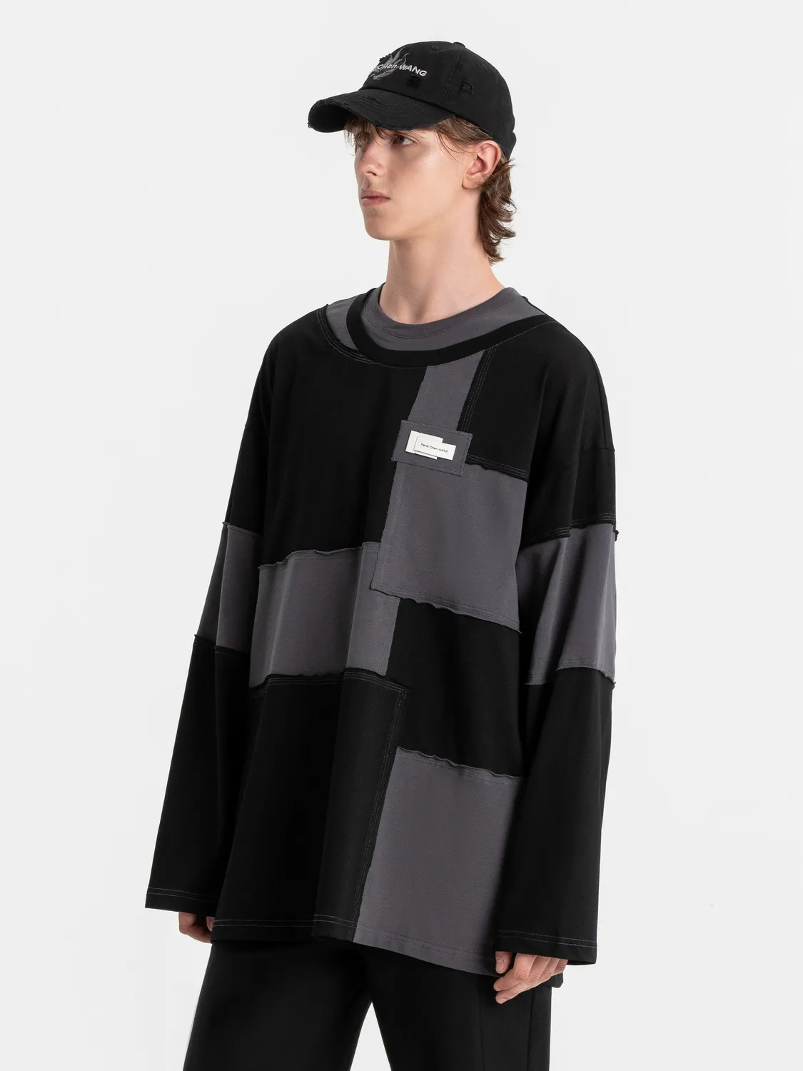 Feng Chen Wang Panelled Longsleeve langærmet trøje relaxed fit