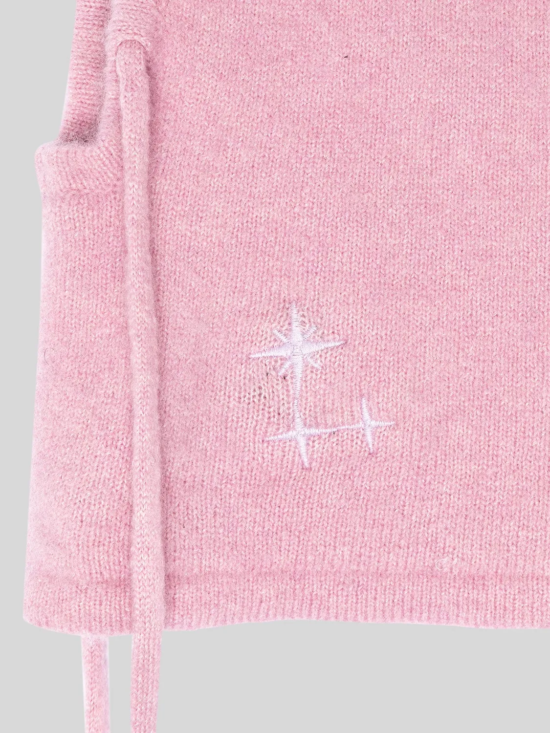 Laneus cashmere balaclava pink silke