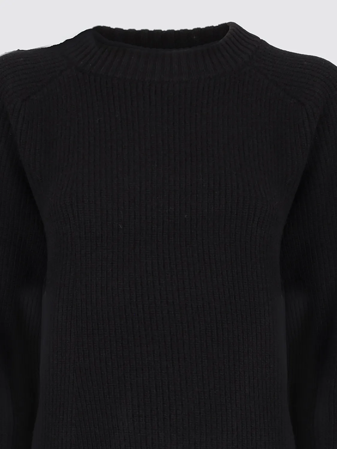 Laneus strikkjole BLACK/BLACK uld sideslids