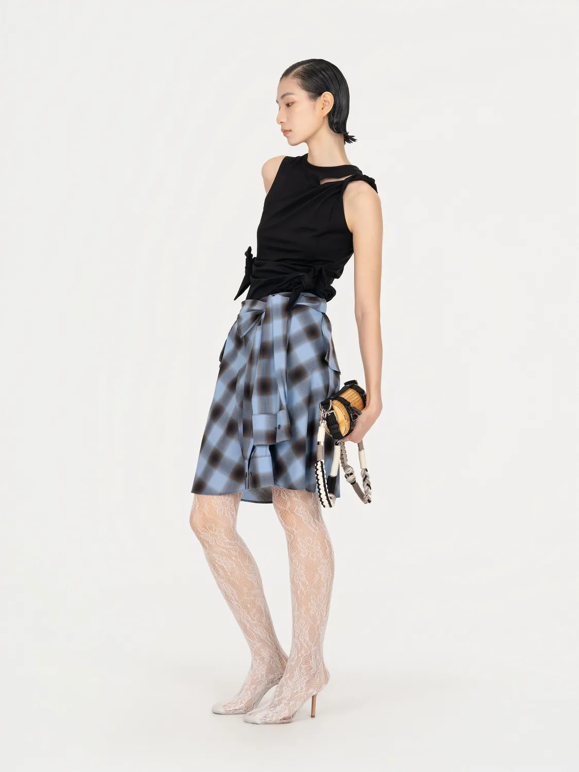 Feng Chen Wang Knotted tank top sort