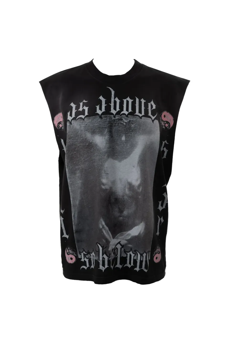 Hellstar HSSS26TE5-BLK cutoff t-shirt sort