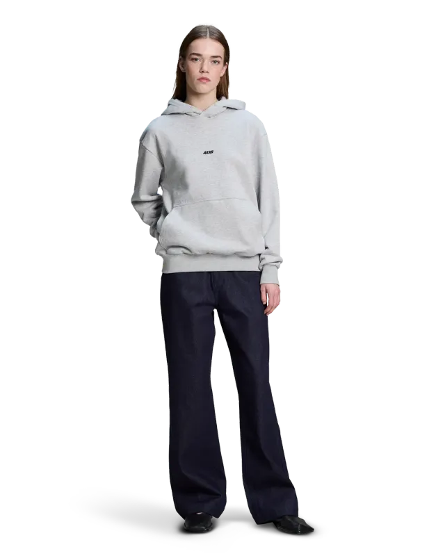 Alis Aori hættetrøje Grey Melange 100% bomuld