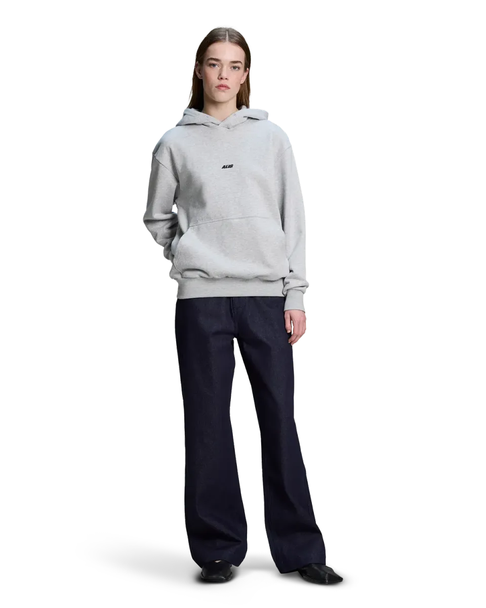 Alis Aori hættetrøje Grey Melange 100% bomuld
