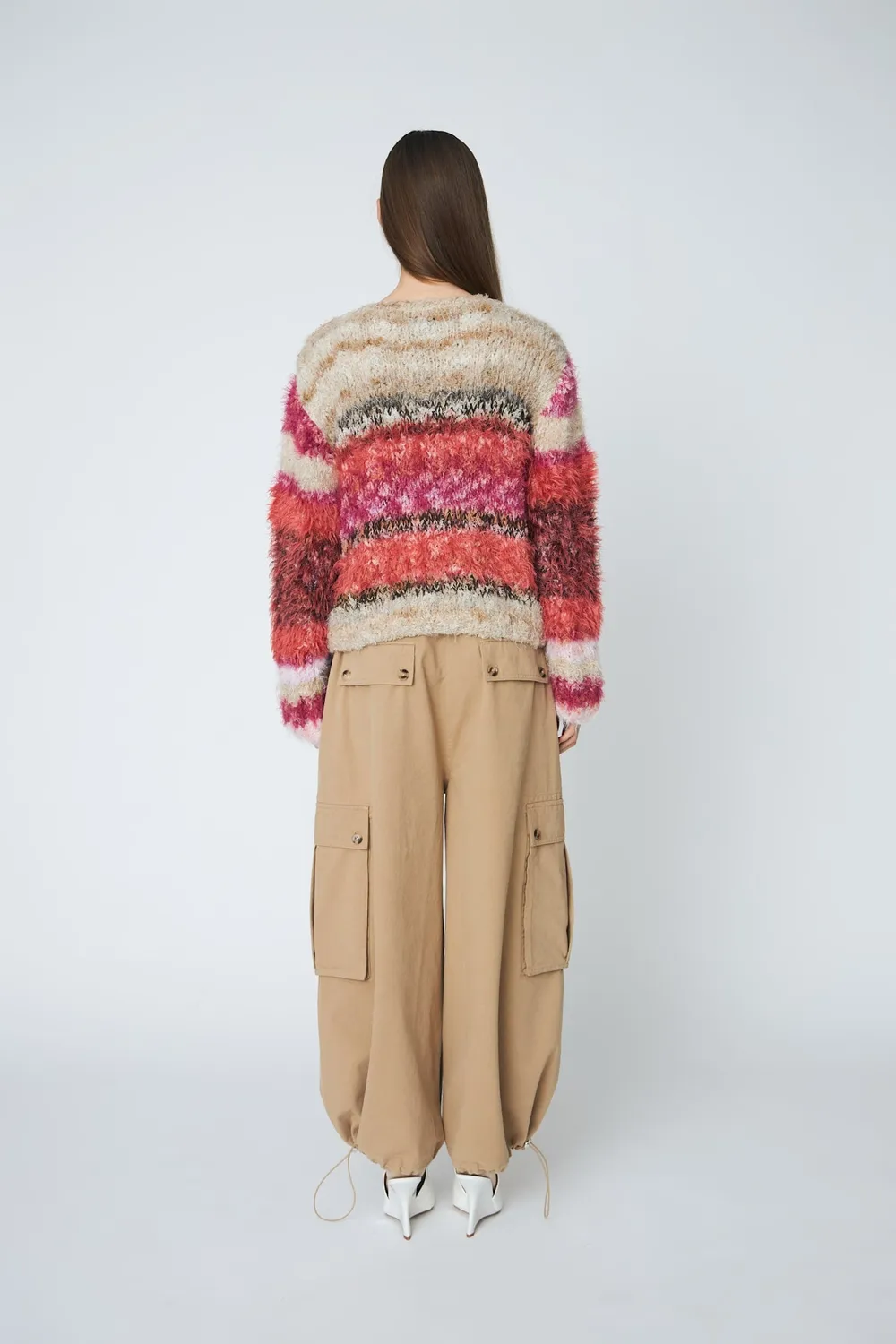 DAWNXDARE Eloise Pullover striktrøje 337 garnet rose