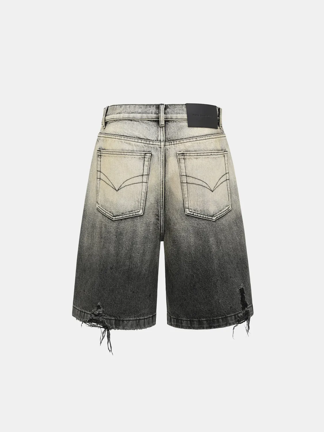 Feng Chen Wang Denim Gradient shorts unisex
