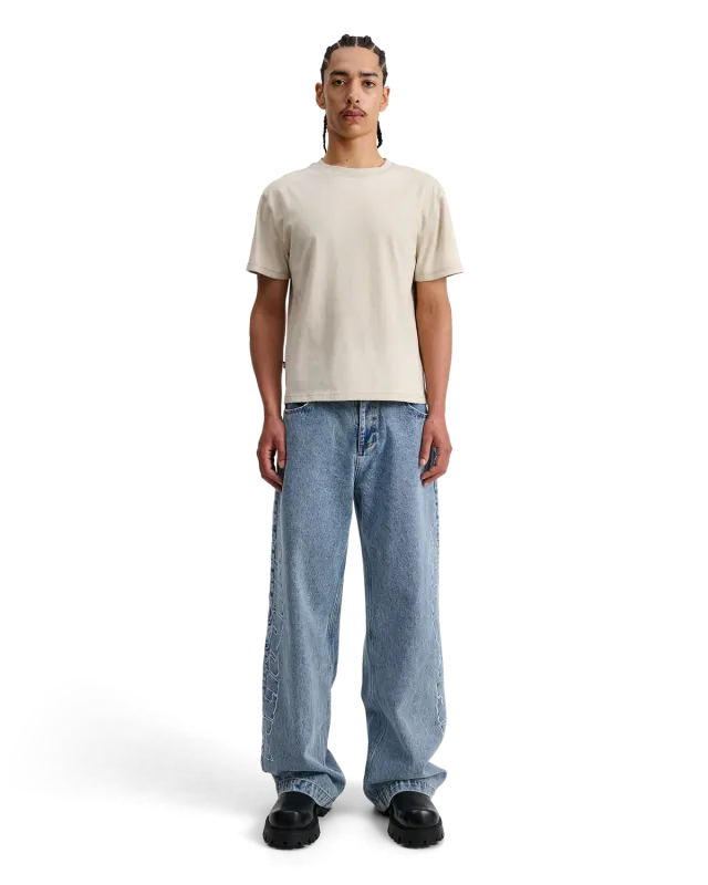 Alis Torey cropped t-shirt Faded Sand bomuld