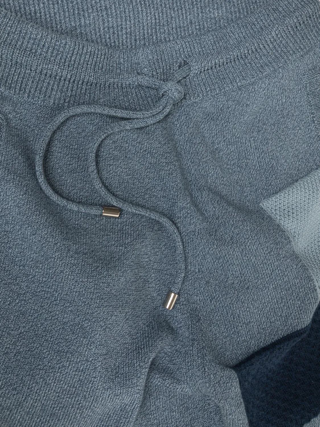Laneus Patchwork strikkede bermuda blå denim bomuld