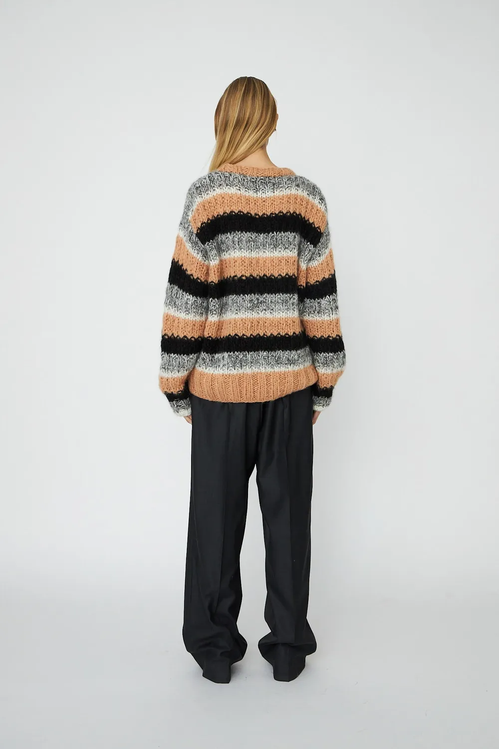 DAWNXDARE SAVANNAH 906 striktrøje nude stribet
