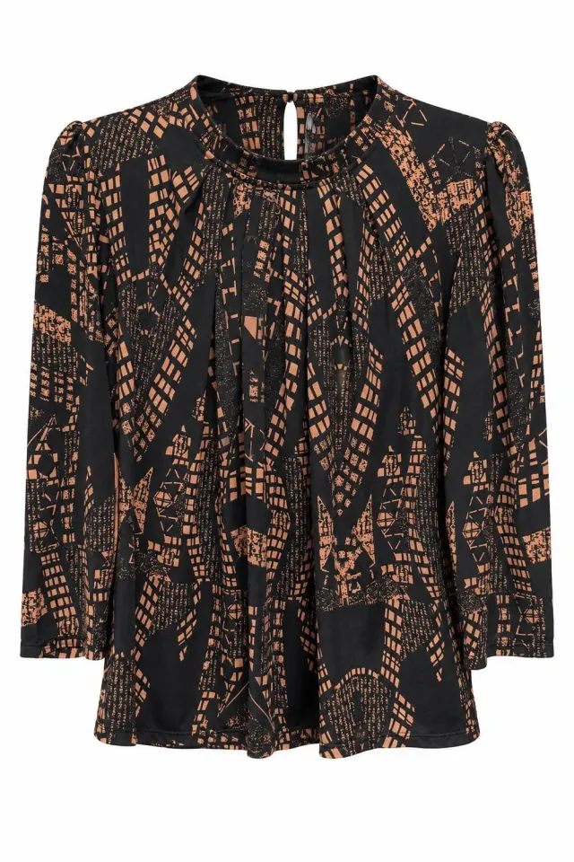 IN FRONT Grazia bluse jersey blød krave