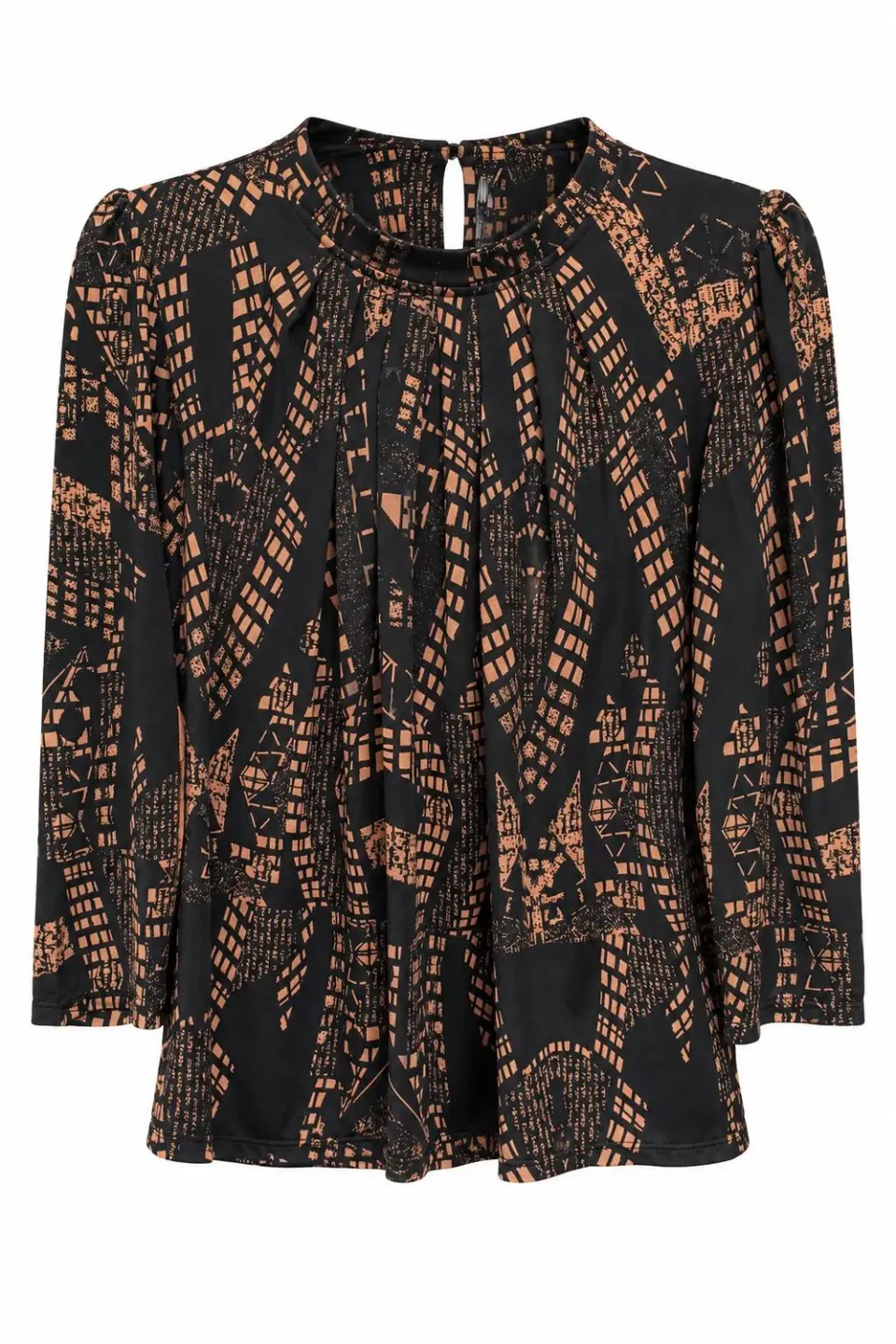 IN FRONT Grazia bluse jersey blød krave