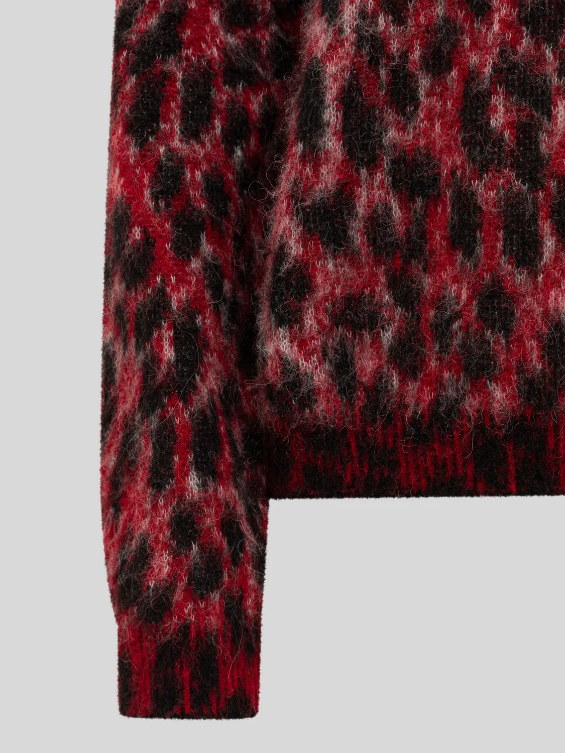 Laneus cropped striktrøje plettet rød