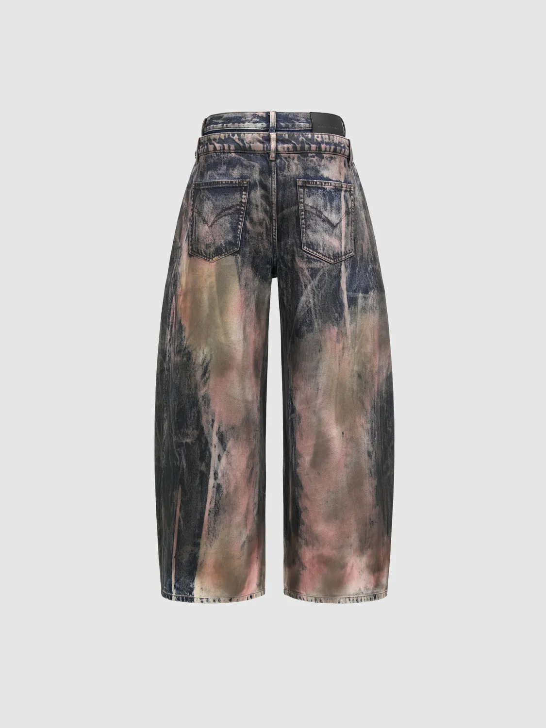 Feng Chen Wang Tie-Dye Coated jeans brun coated