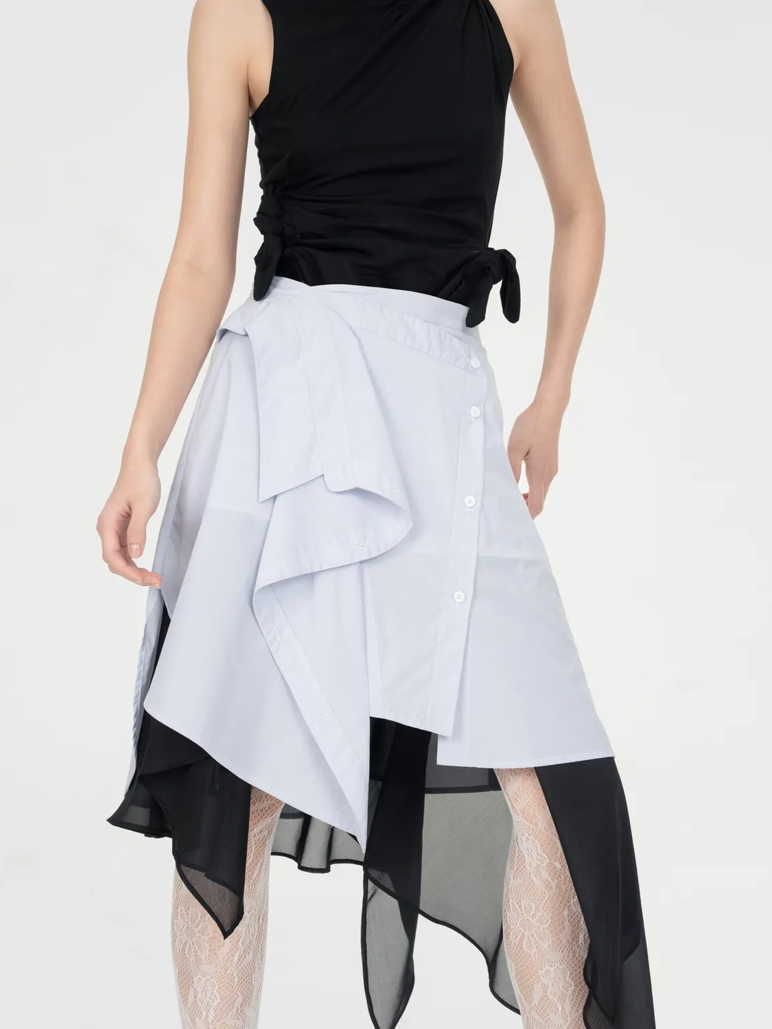 Feng Chen Wang Deconstruction Wrap nederdel skjorte