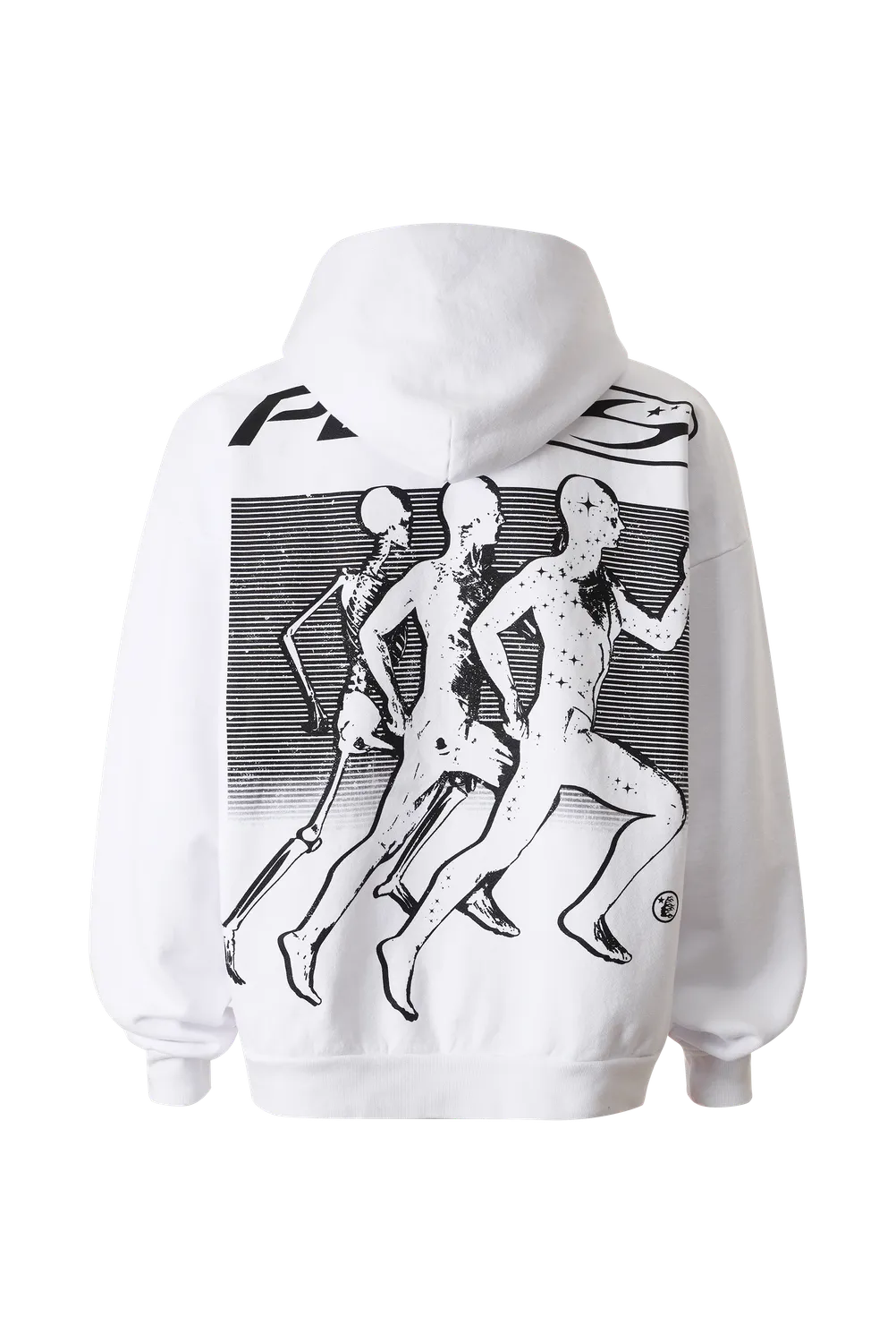 Hellstar Marathon hoodie hvid foil print