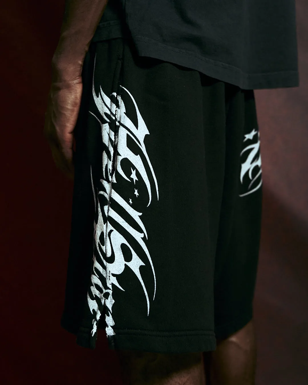 Hellstar Cursive Logo shorts sort fleece