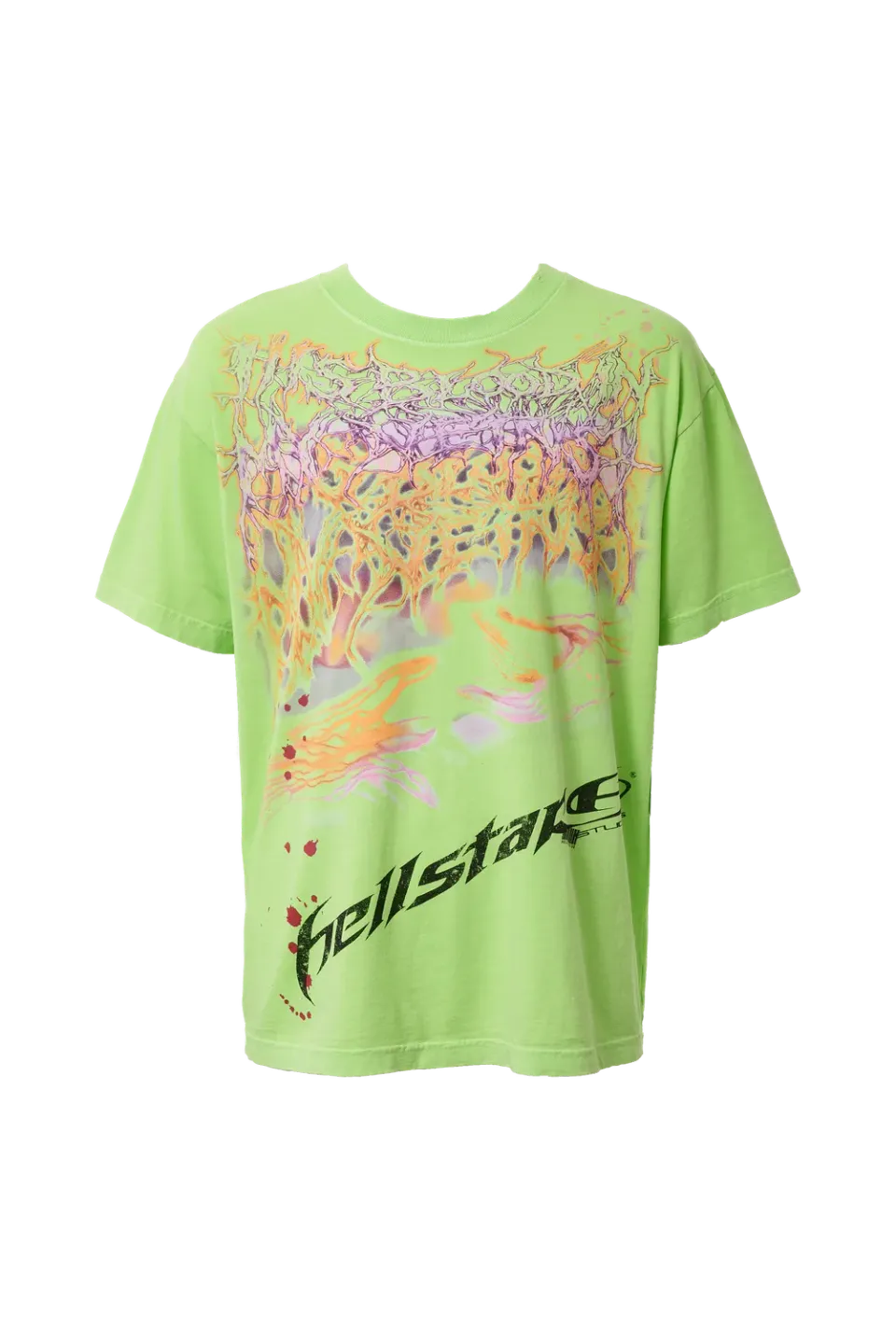 Hellstar Test Print t-shirt grøn vintage potassium spray