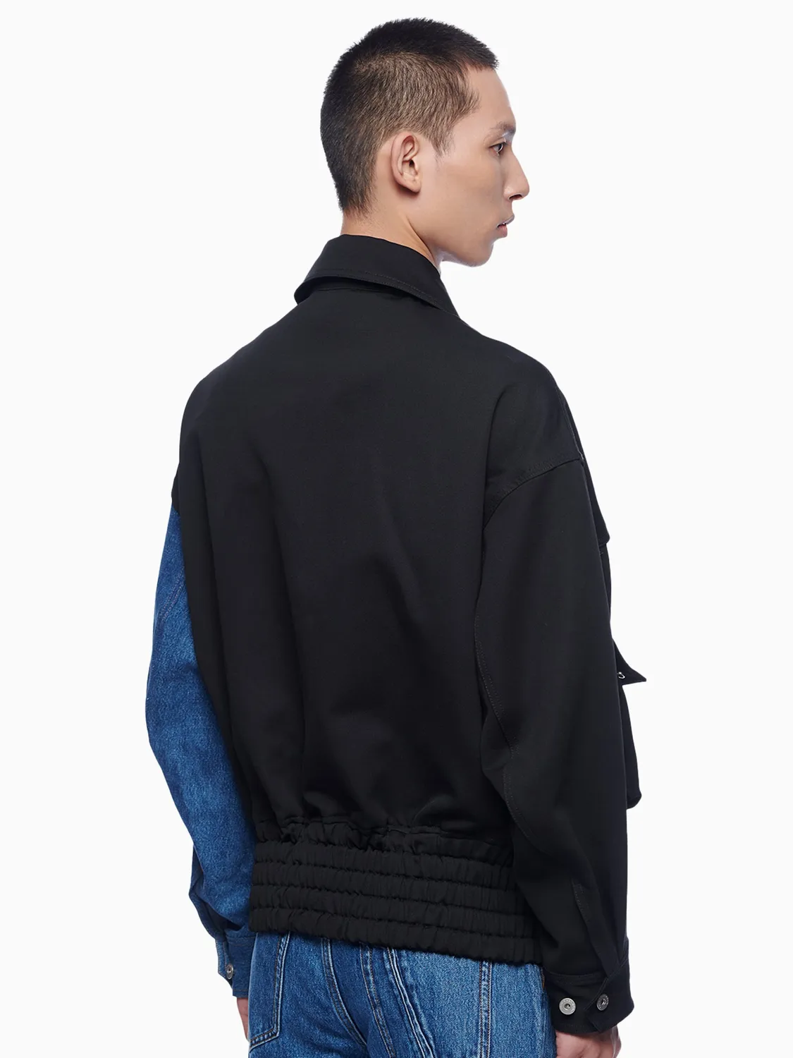 Feng Chen Wang Poly Woven Denim jakke oversize