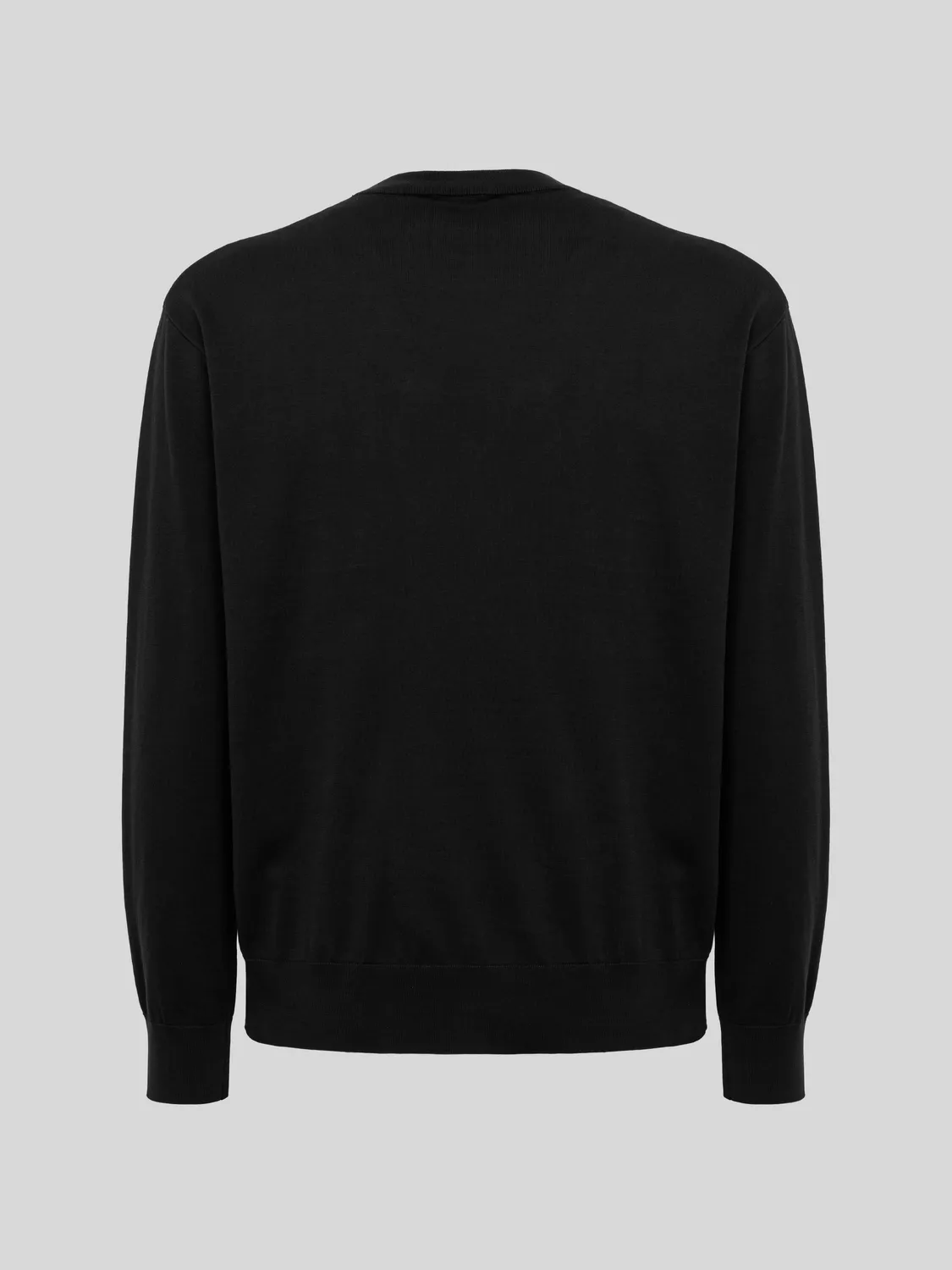 Laneus Cotton Crew Neck sweater sort bomuld