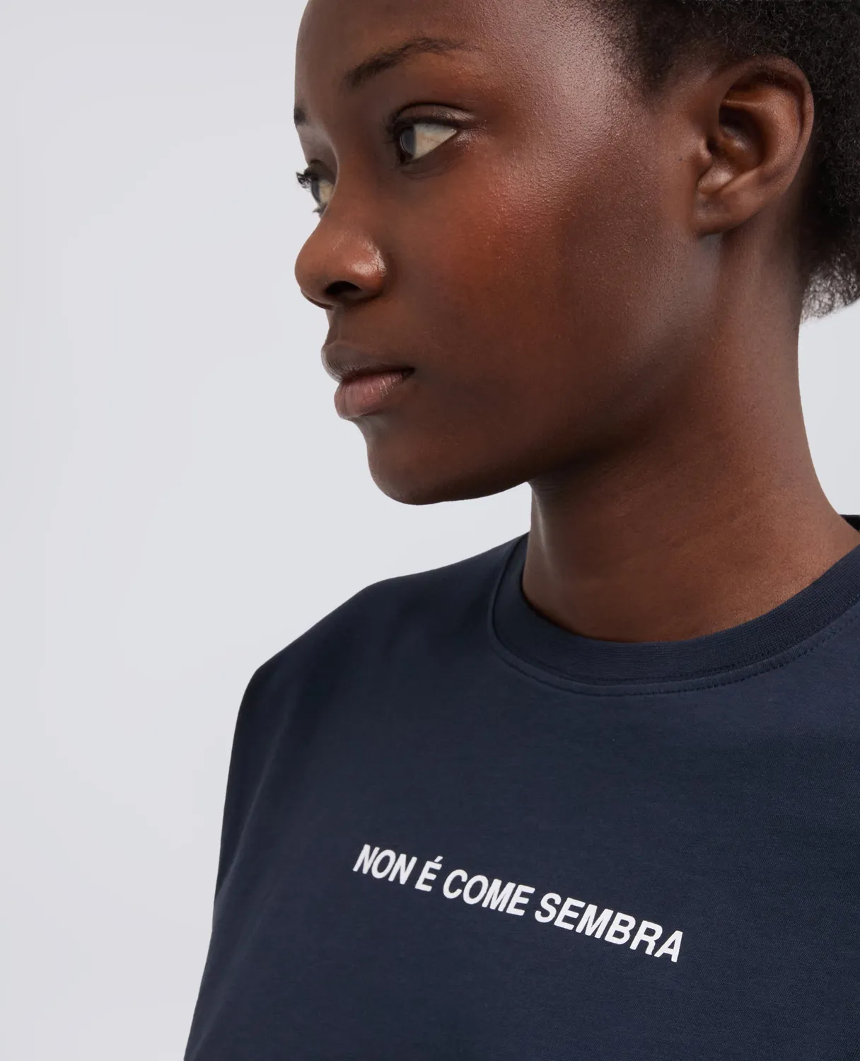 Aspesi Non e Come Sembra t-shirt navy bomuld
