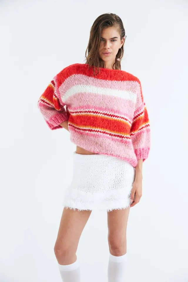 DAWNXDARE LOLA 219 sweater pink stribet