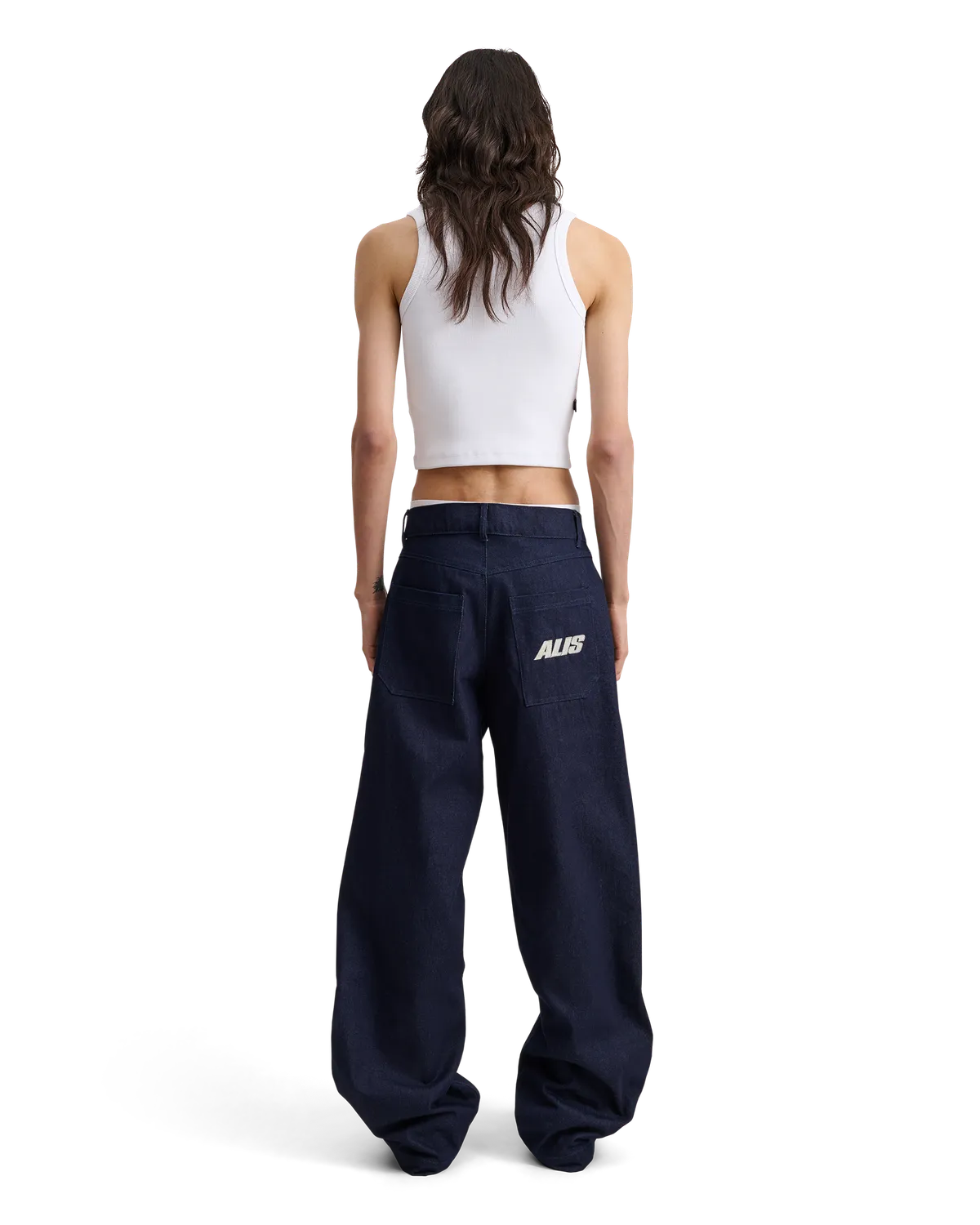 Alis Bam Wide Fit jeans Solid Blue rå denim