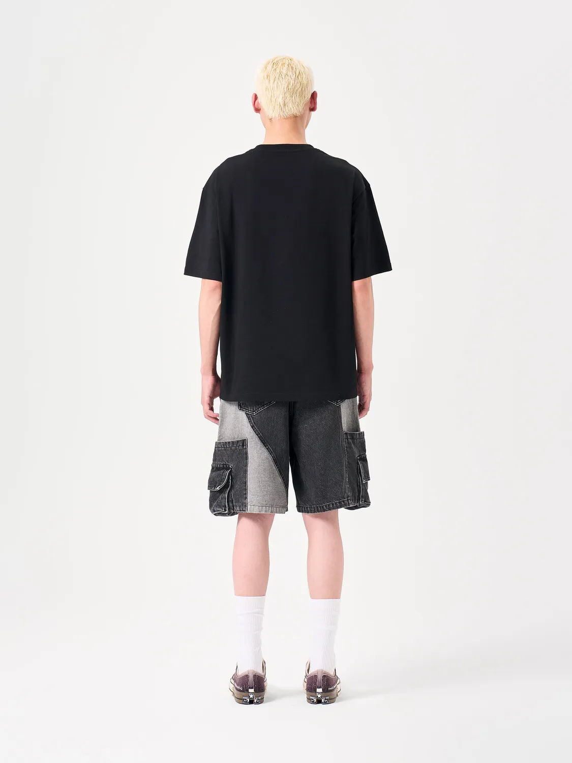 Feng Chen Wang 2-in-1 Deconstructed T-shirt sort lagdelt