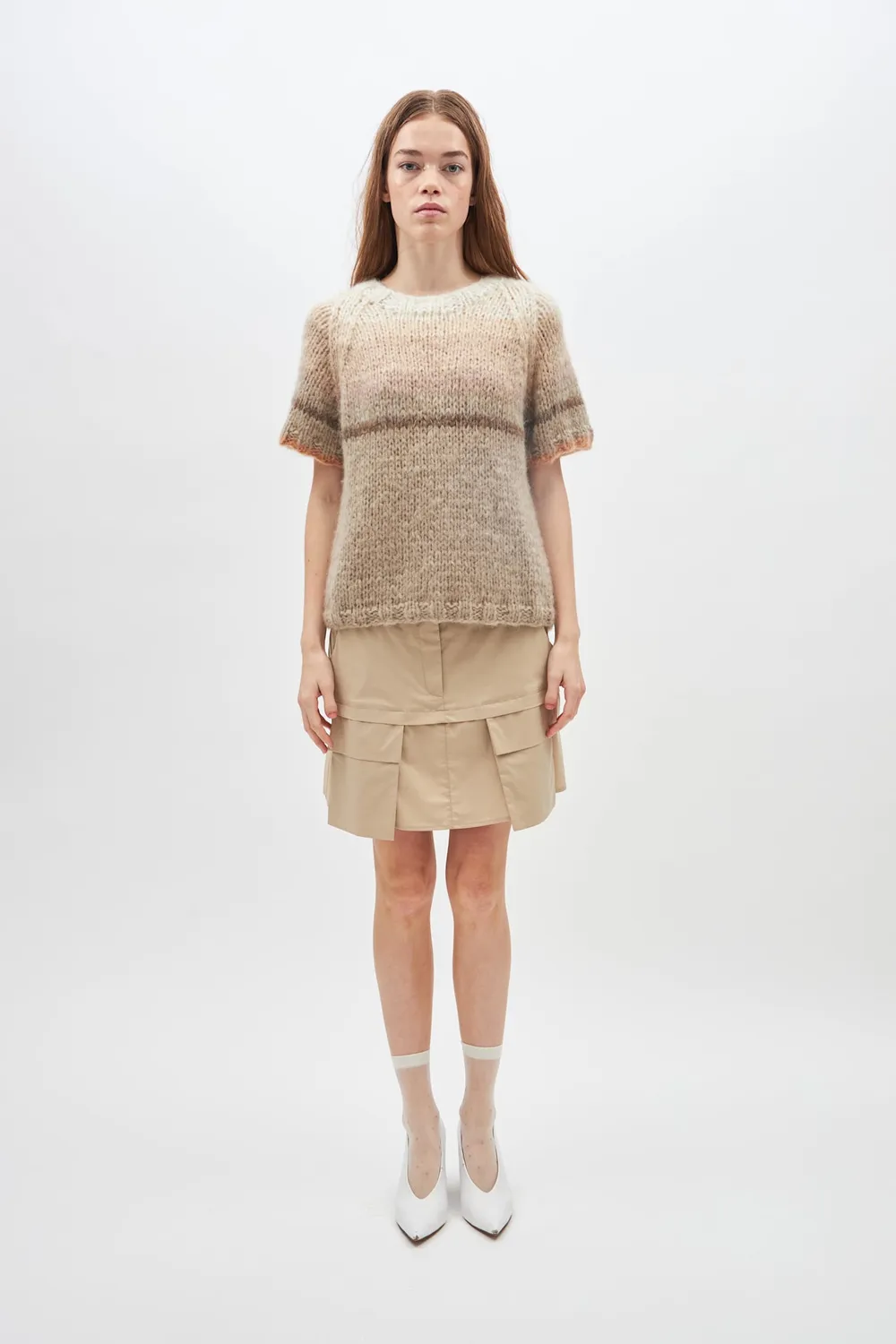 DAWNXDARE ESTELLE 755 strikbluse jord mohair