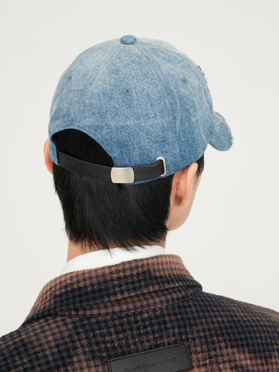 Feng Chen Wang Washed Printed baseball kasket denim