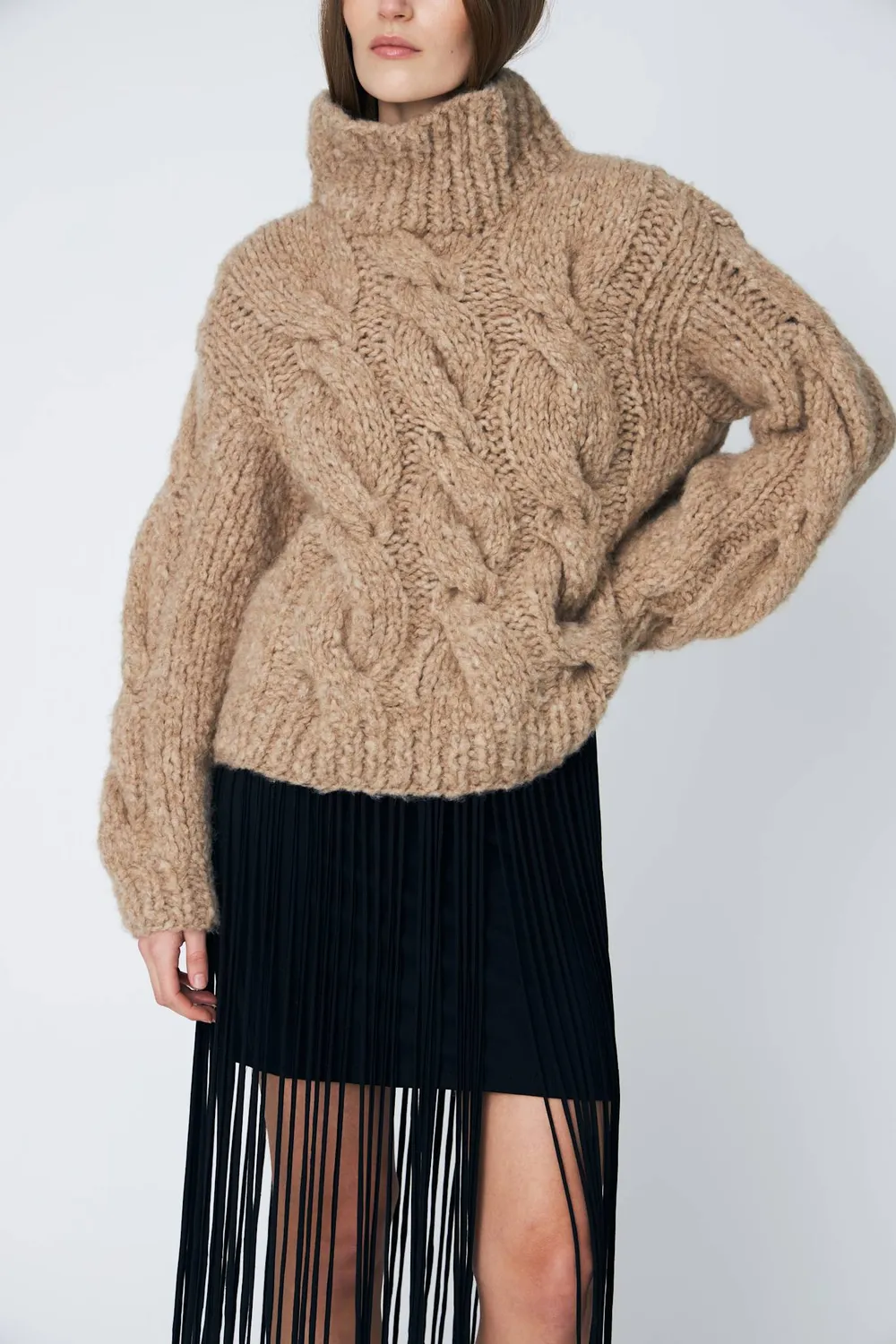 Dawnxdare Hope Torsade 192 pullover peat alpaka