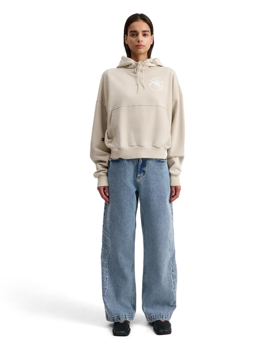 Alis Malto cropped hættetrøje Faded Sand bomuld