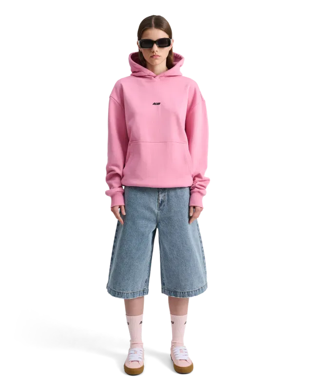 Alis Aori hættetrøje solid pink oversized